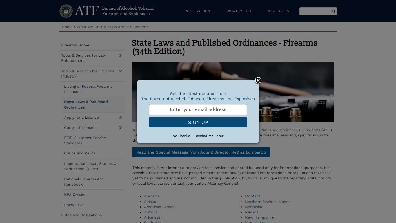 State Laws and Published Ordinances - Firearms (34th Edition)
