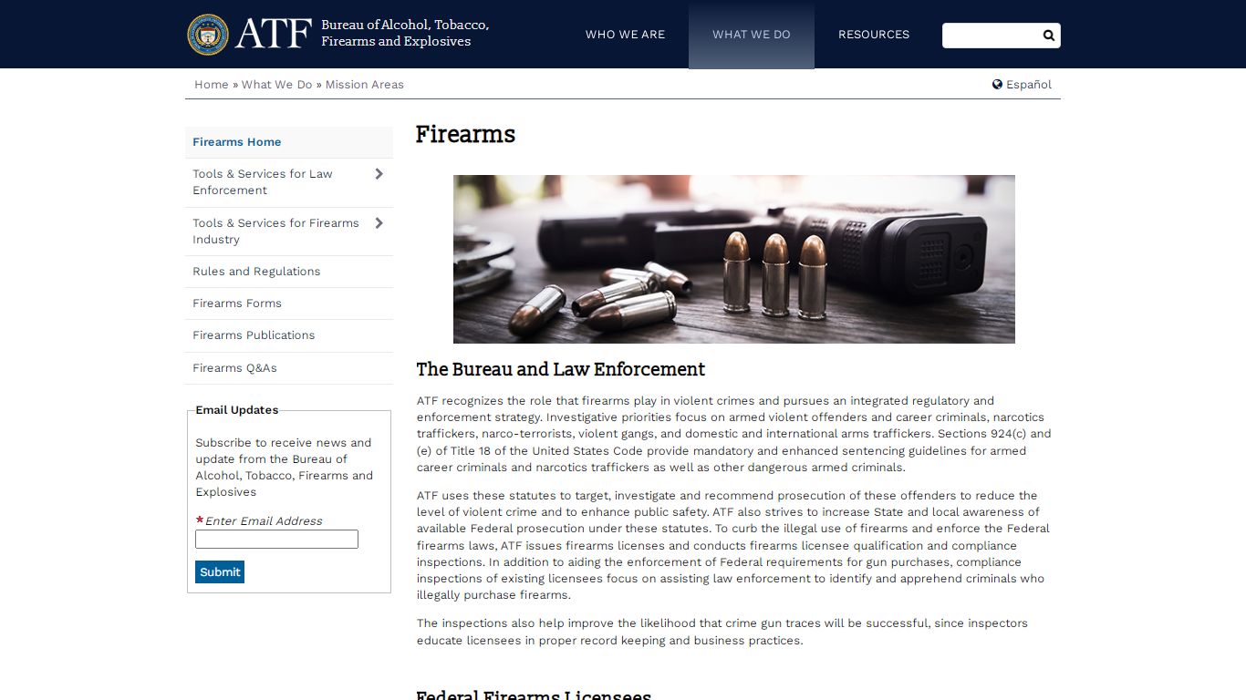 Firearms | Bureau of Alcohol, Tobacco, Firearms and Explosives